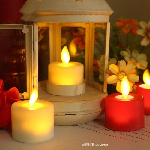 小号塑料电子蜡烛小夜灯节日氛围装饰圣诞节求婚生日浪漫茶烛灯 - 图0