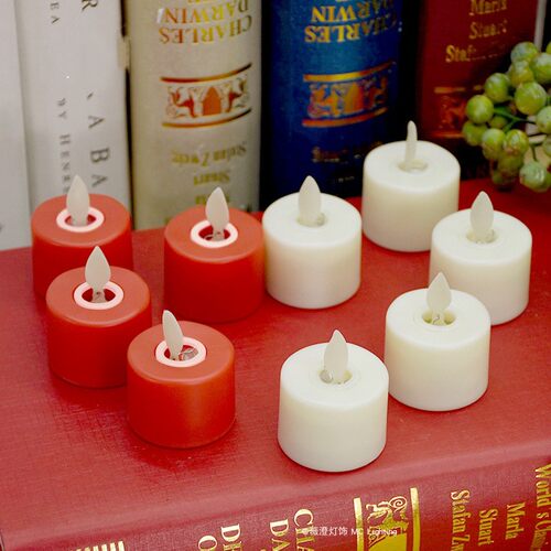 小号塑料电子蜡烛小夜灯节日氛围装饰圣诞节求婚生日浪漫茶烛灯 - 图2