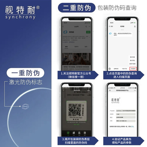 德国视特耐近视远视眼镜片防蓝光超滑非球面超硬膜正品官方防伪码-图3
