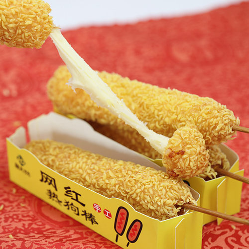 原味鲜食品和大鸿发拉丝芝士热狗棒半成品芝士棒奶酪棒800g10条 - 图2