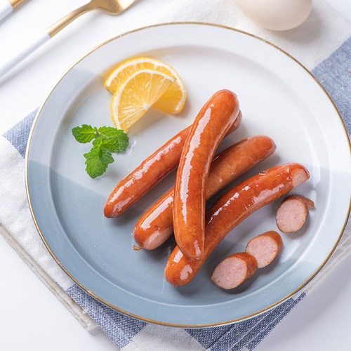荷美尔惠选鸡肉脆皮热狗肠 原法兰克福脆皮肠1kg面包早餐油煎香肠 - 图1