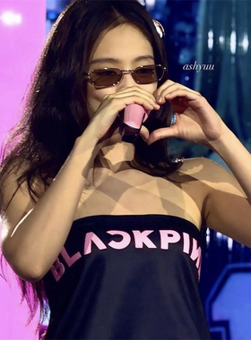 JENNIE同款长方形墨镜女