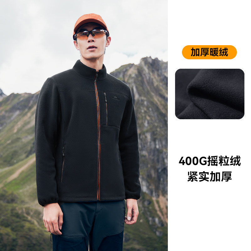 拓路者经典三袋抓绒衣男士2025年秋冬季冲锋衣内搭保暖加绒外套,淘宝优惠券,粉丝福利购,淘宝优惠卷