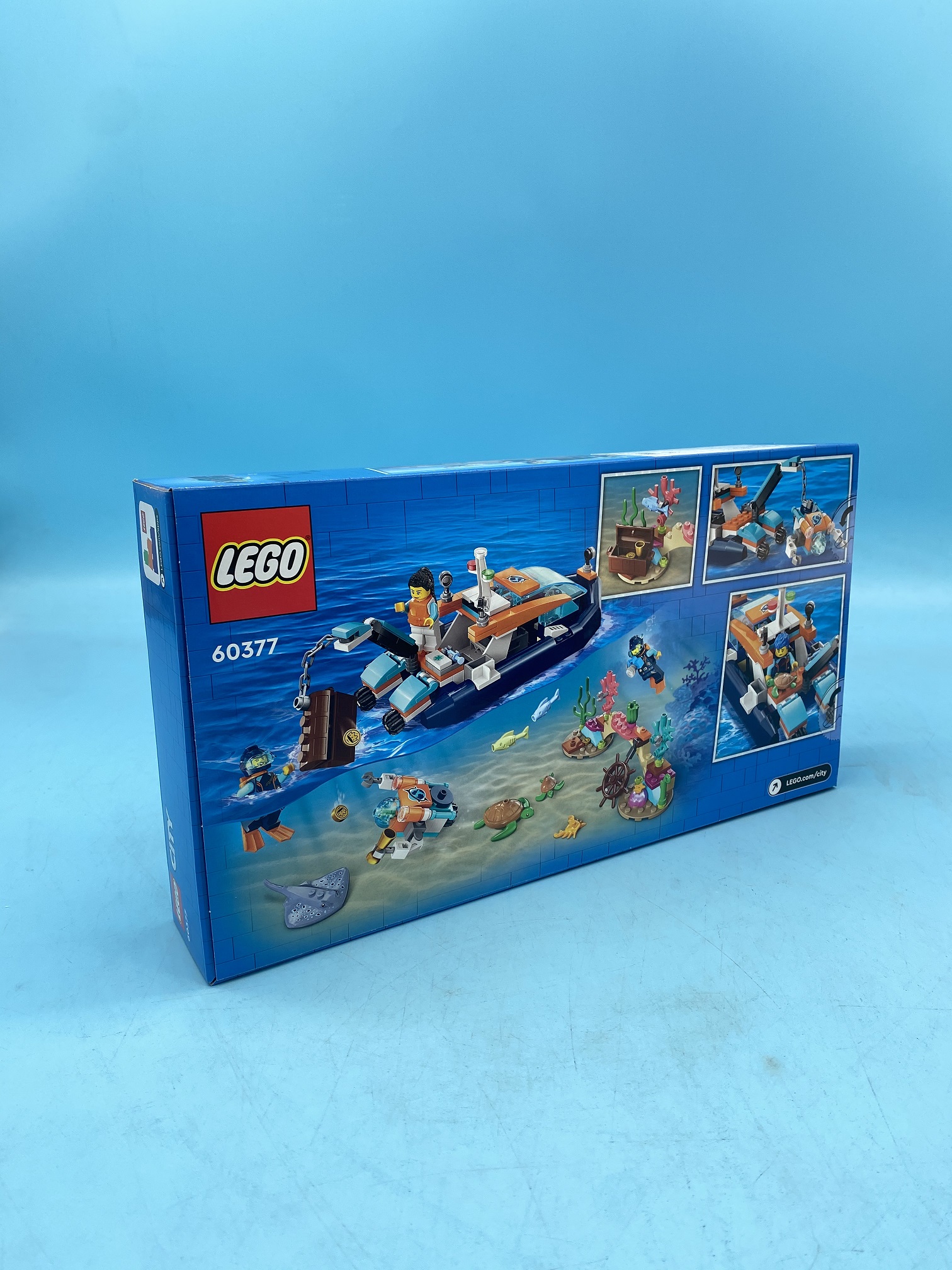 LEGO乐高城市系列60377潜水探险船男女孩益智积木玩具礼物新品