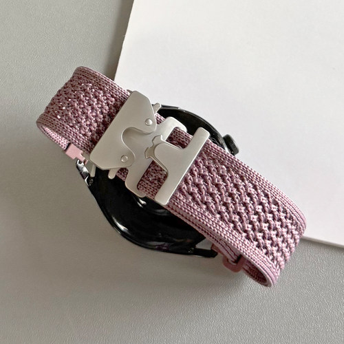 透气针织伞扣尼龙GT5适用华为GT3手表watch4pro表带fit4苹果9小米 - 图3