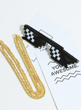 像素马赛克墨镜眼镜打码墨镜搞笑