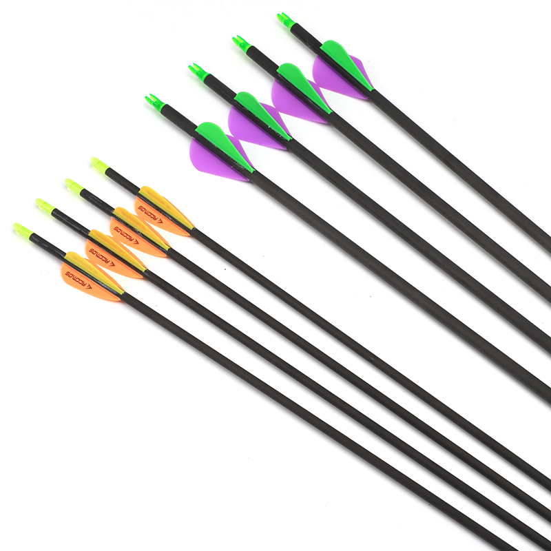 弓箭箭支100支纯碳箭碳素箭射箭练习箭反曲复合美猎传统直拉弓 - 图3