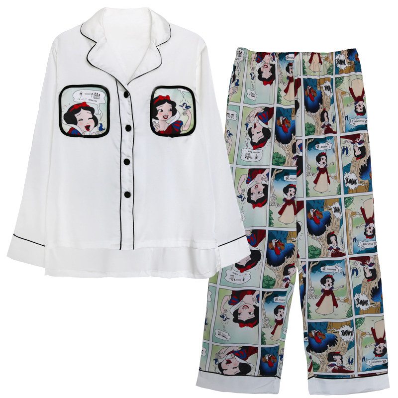 公主冰丝春秋长袖日系卡通ins睡衣 HHHHOME睡衣小铺 君君家居服睡衣/家居服套装