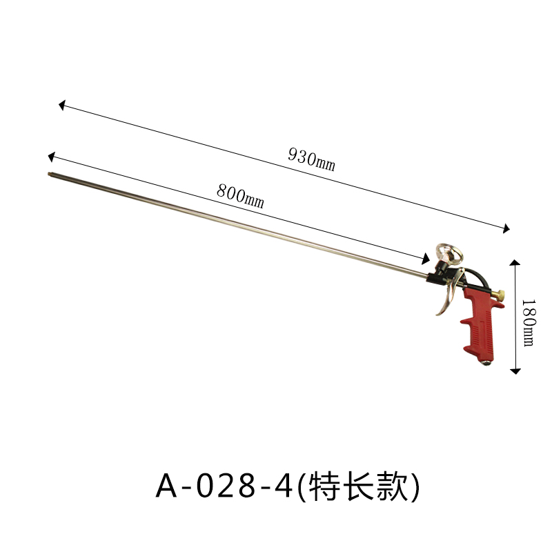 铝合金新款君正特加长胶接头泡沫胶门窗细缝填冲装饰长版发泡枪-图0