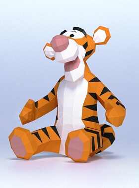 46厘米高跳跳虎手工纸模型摆件