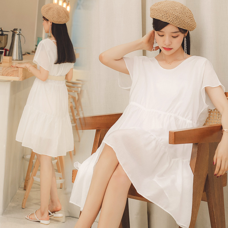 孕妇夏季仙女超仙孕妈潮装夏连衣裙 婴格恩母婴连衣裙