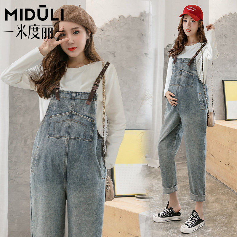 孕妇背带裤外穿秋季孕妇装孕妇裤子 婴格恩母婴孕妇打底裤