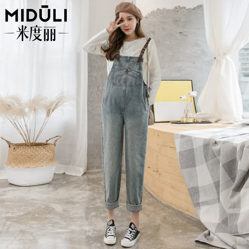 孕妇背带裤外穿秋季孕妇装孕妇裤子 婴格恩母婴孕妇打底裤