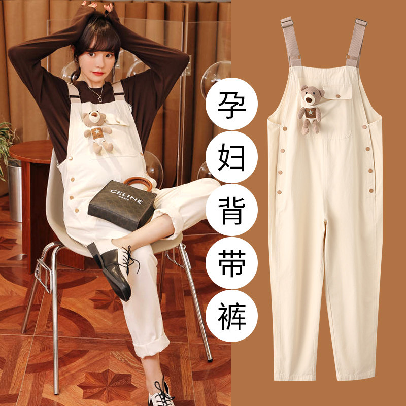孕妇裤春秋款外穿孕妇背带裤长裤 婴格恩母婴孕妇打底裤