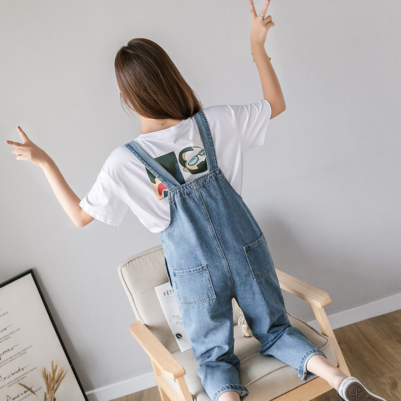 孕妇裤春秋款外穿孕妇背带裤牛仔裤 婴格恩母婴孕妇打底裤