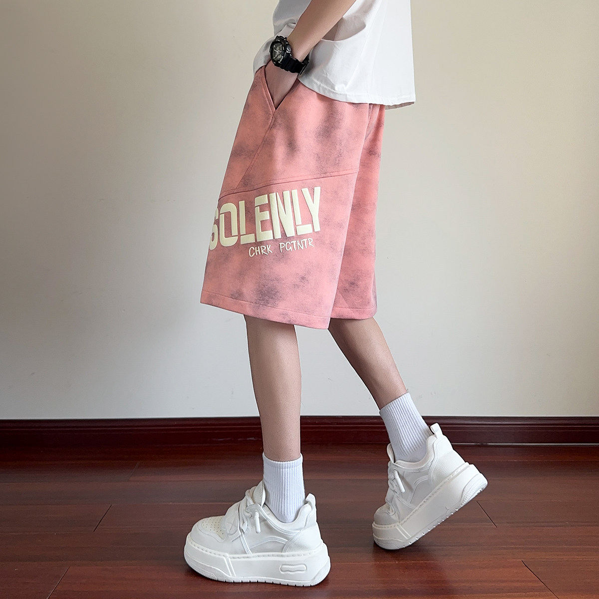 得物品质 2025凉感透气休闲夏季宽松扎染短裤 A107-DK2593-特P28,淘宝优惠券,粉丝福利购,淘宝优惠卷