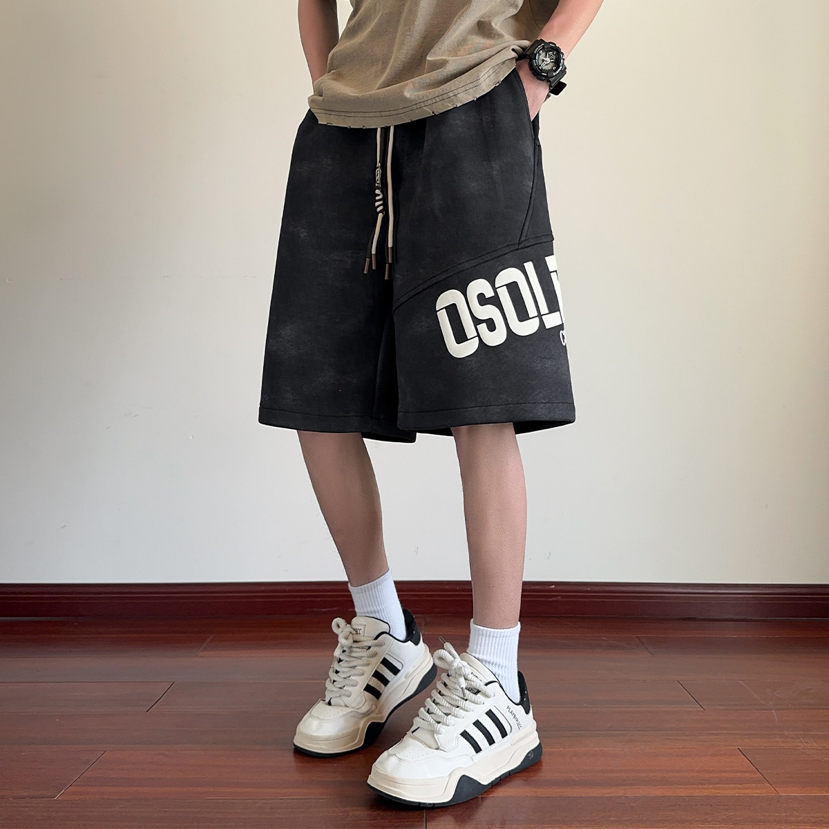 得物品质 2025凉感透气休闲夏季宽松扎染短裤 A107-DK2593-特P28,淘宝优惠券,粉丝福利购,淘宝优惠卷