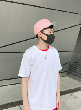 原创风拼色刺绣短檐情侣棒球帽