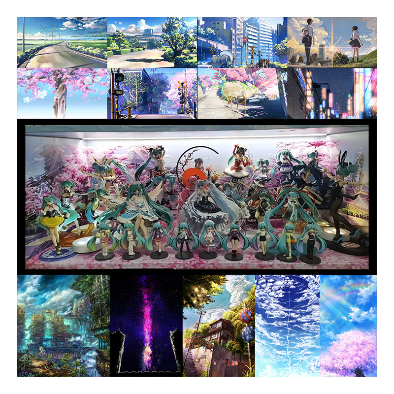 动漫背景图宠物小精灵宝可梦手办盒场景柜贴摄影布景现货,淘宝优惠券,粉丝福利购,淘宝优惠卷