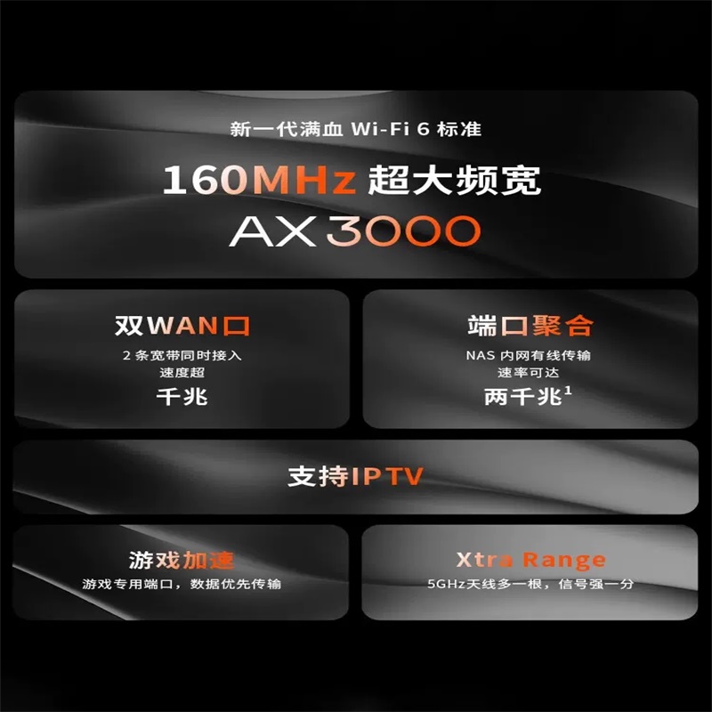 TP-LINK无线路由器AX3000双频5G千兆家用高速穿墙全屋wifi6覆盖学生宿舍mesh扩展放大增强器TL-XDR3039易展版 - 图1