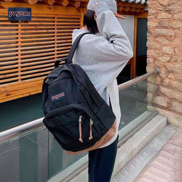 同款jansport暮光贝拉橘女双肩背包 jansport双肩背包