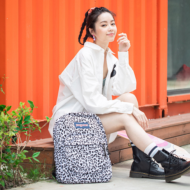 jansport旗舰店宝藏黑白双肩背包 jansport双肩背包