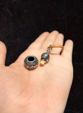 29乘16m铜合金葫芦可打开配牛皮绳吊坠项链毛衣链锁骨链