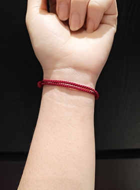 24乘4m足银99goodluck配手编红绳手串手链无钢印介意勿拍