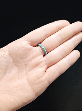 菱镁矿配天然珍珠弹力绳戒指新中式款