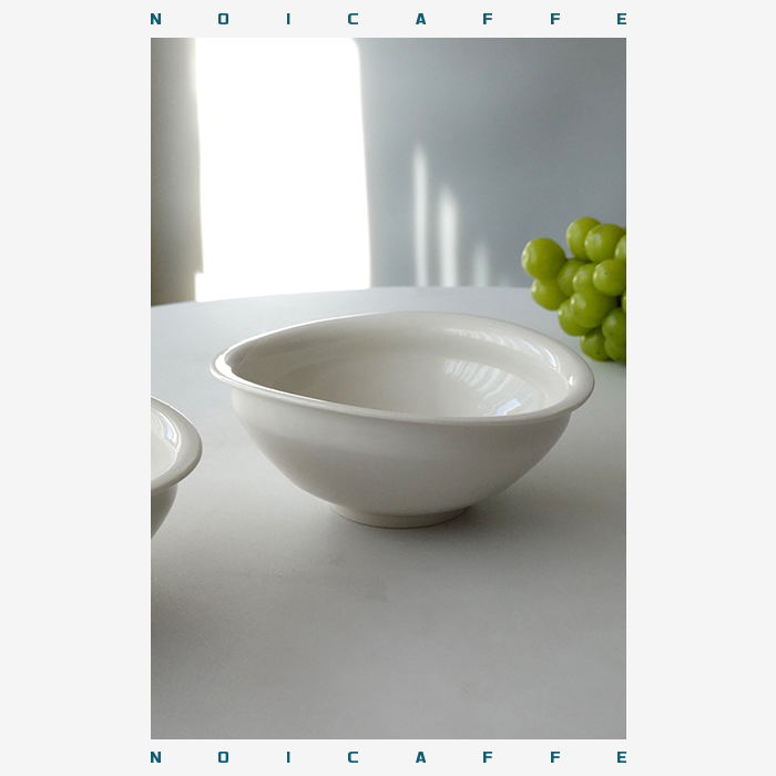 诺裔家 日式器 松川制陶草木灰椭圆形折边扁碗异形钵手作厚实耐用