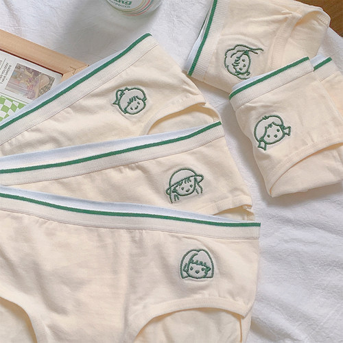 「羊毛小森」可爱纯棉内裤少女学生A类全棉无痕透气抗抑菌2026新 - 图1