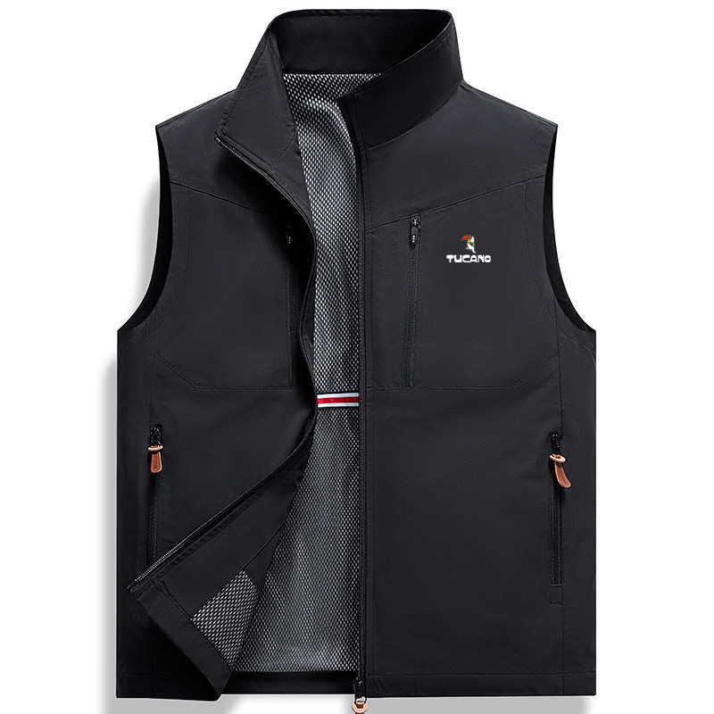 啄木鸟马甲男士春秋薄立领工装马球户外休闲摄影钓鱼背心马夹外套,淘宝优惠券,粉丝福利购,淘宝优惠卷