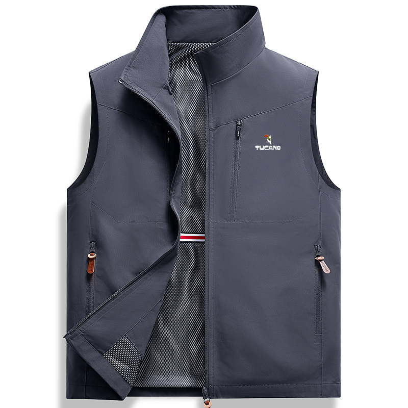 啄木鸟马甲男士春秋薄立领工装马球户外休闲摄影钓鱼背心马夹外套,淘宝优惠券,粉丝福利购,淘宝优惠卷