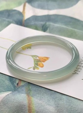 远山黛玉髓玛瑙湖水绿冰种手镯