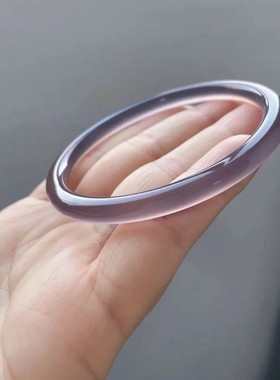 多肉葡萄高冰帝王紫色玉髓手镯女