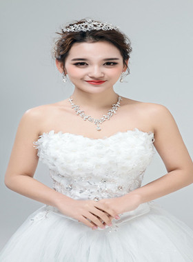 新娘饰品头饰三件套装项链耳环