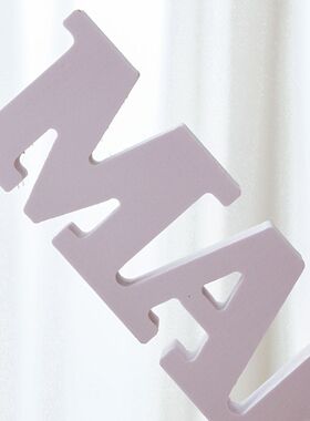 白色雪弗板 JUST MARRIED 立体字母拍照道具桌面装饰桌面装饰字牌