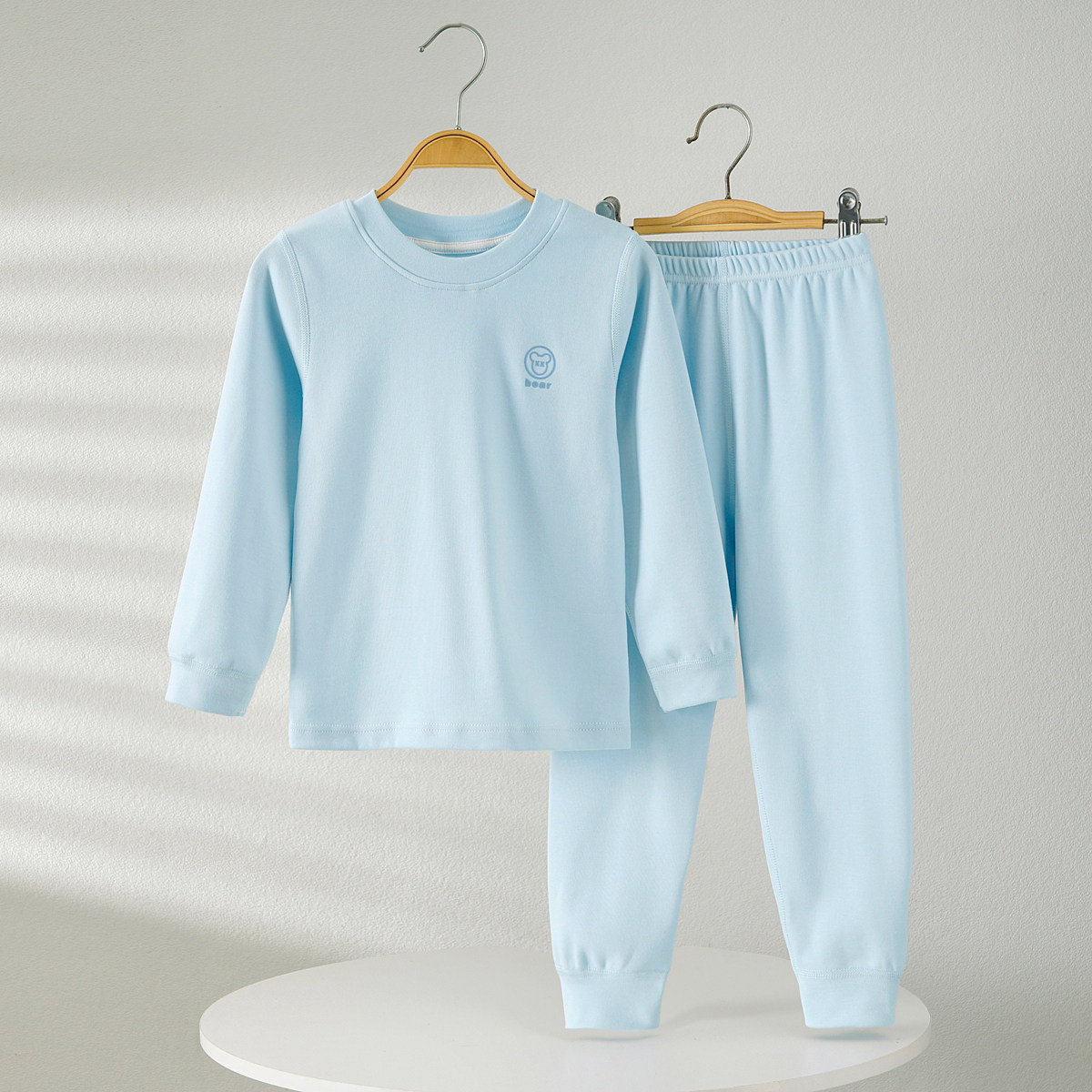 Children's early spring and autumn long-staple cotton bottoming underwear 100-130 sizes for boys and girls autumn clothes and long trousers home clothes set
