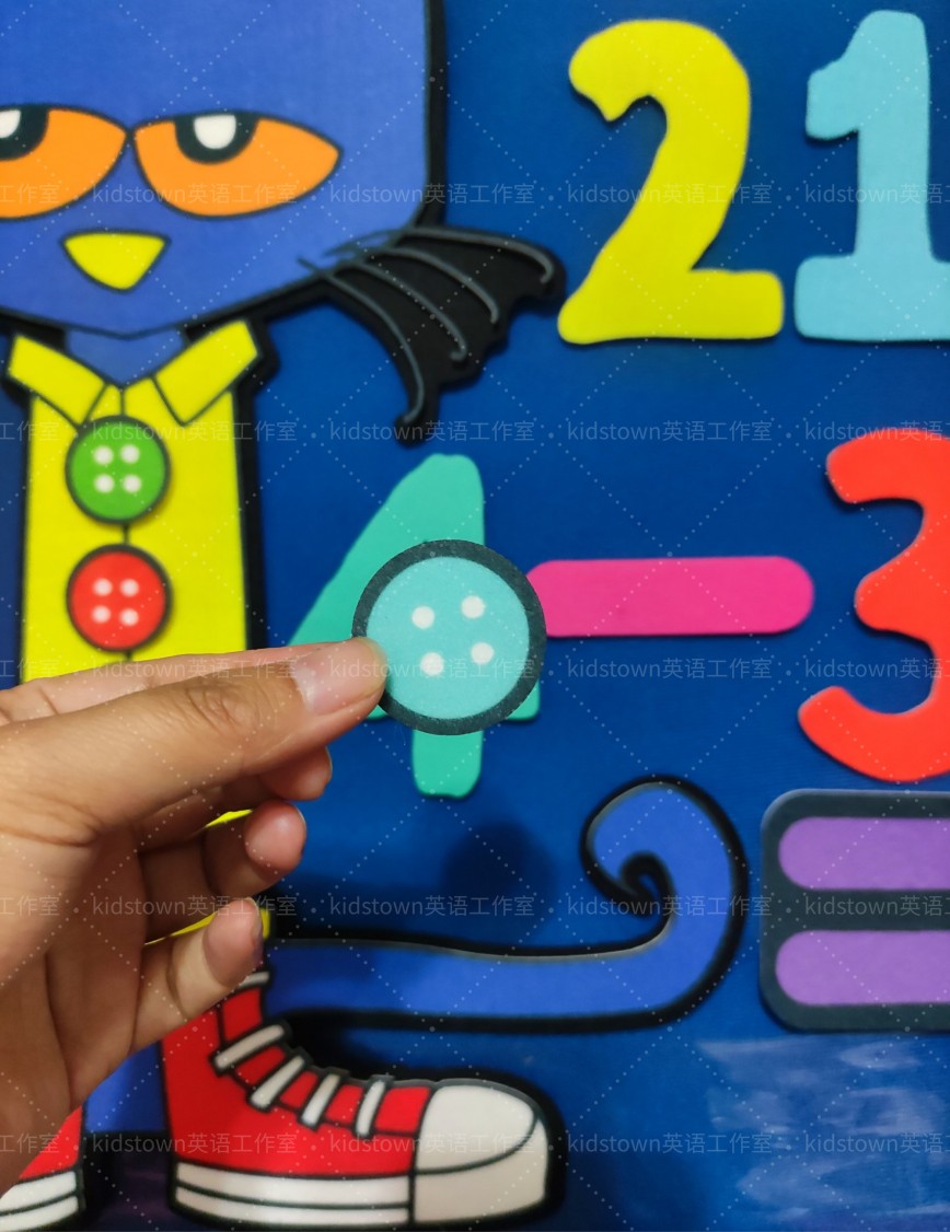 皮特猫Pete the Cat and his Four Groovy Buttons 绘本故事教具 - 图0