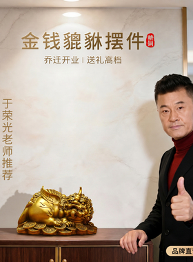 招财金钱铜貔貅摆件开业礼品