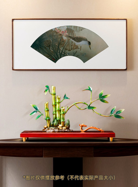 全铜富足如意竹节客厅办公室摆件