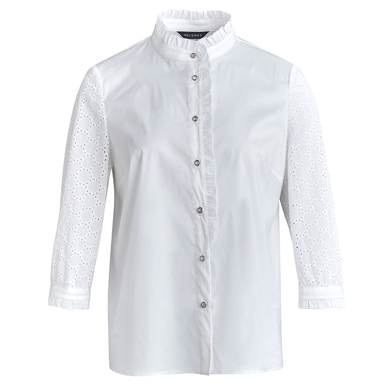 海兰丝2020秋季新款设计感棉白衬衫 海兰丝衬衫