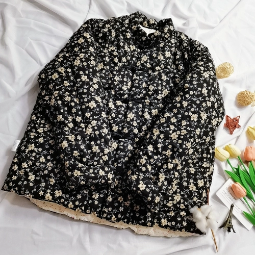 Хлопковая куртка ручной работы 25 лет Новый стиль Новый китайский стиль свободная версия зимняя утолщенная хлопчатобумажная куртка женская хлопковая куртка