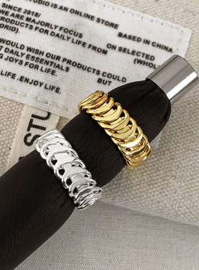 欧美个性ins风设计感嘻哈风开口戒指小众简约轻奢高级感百搭手饰