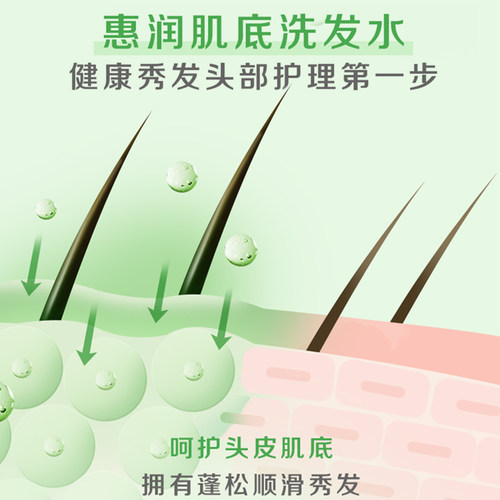 惠润洗发水护发素套装无硅油洗发露植物配方清爽蓬松品牌官方正品 - 图0