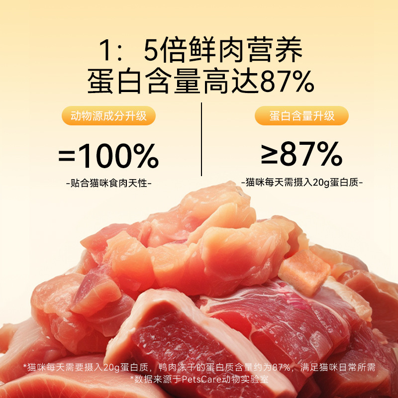 狗狗甄选品质鸭肉冻干桶中小型犬磨牙鸡肉粒猫咪宠物食品泰迪零食 - 图0