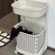 Dirty clothing basket storage rack Dirty clothing practical storage basket Plastic toys and snacks storage multi-layer movable storage bucket