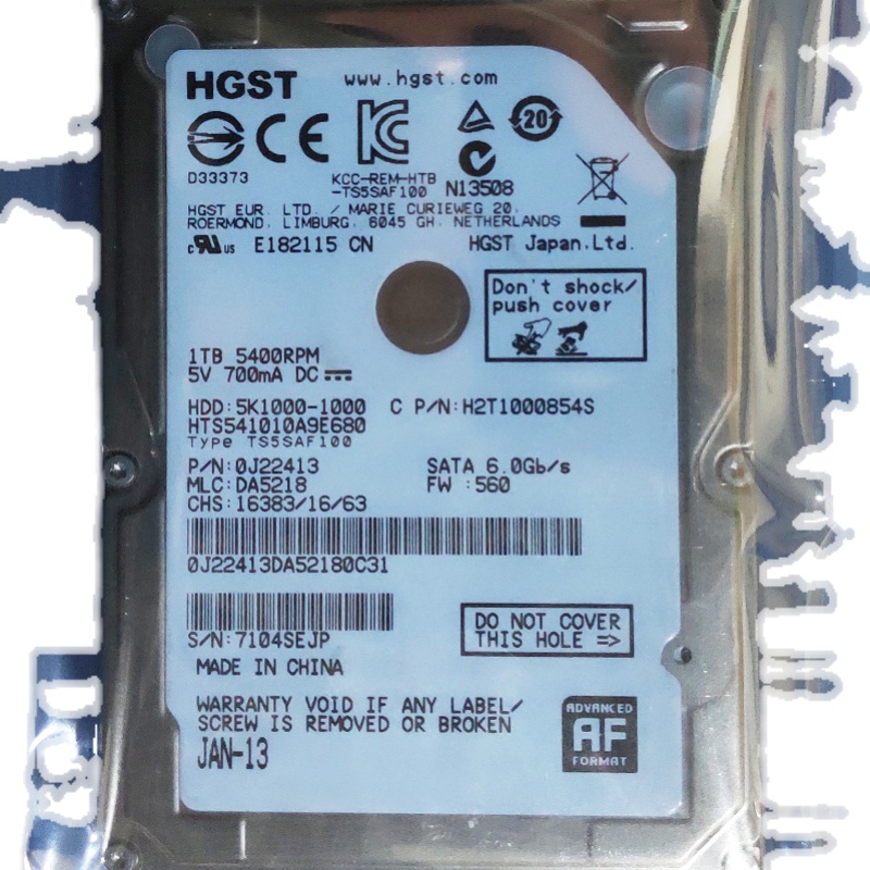 GDC服务器巴可ICMP硬盘 1TB 硬盘 HGST 日立 HTS541010A9E680 - 图1