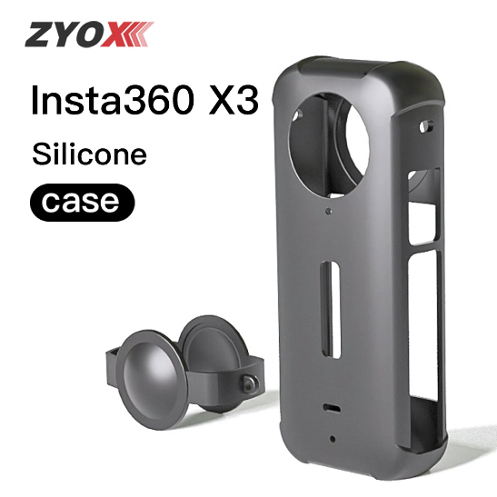 适用Insta360X3全景相机硅胶保护套免拆电池保护镜防滑防刮花配件 - 图1