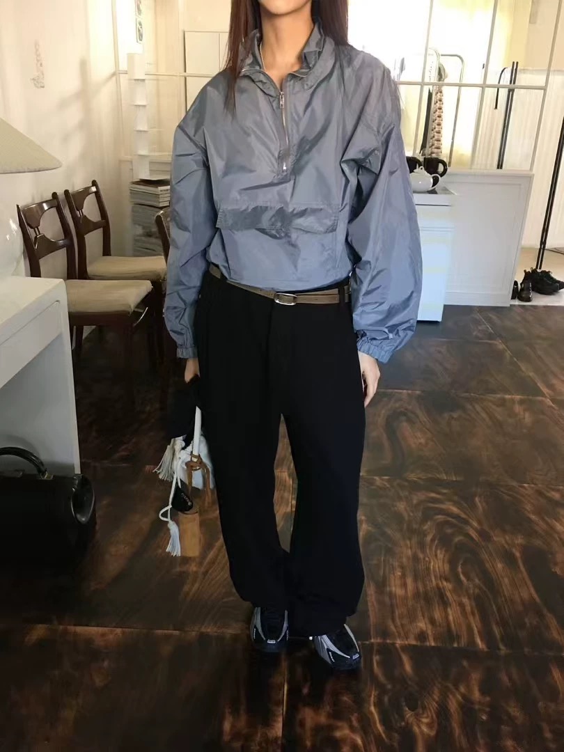 现货bureathe呼吸家韩国东大门百搭宽松休闲立领拉链外套防晒衣 - 图2